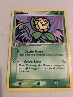 SUNFLORA 16/115 EX Unseen Forces HOLO RARE Pokemon card LP-NM Near Mint - Image 2