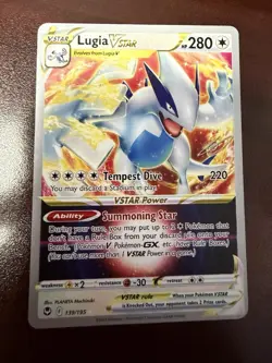Pokemon TCG 2023 World Championship Lugia V Star 139/195 Pokemon Card Ultra Rare - Image 1