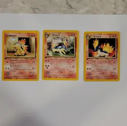 Pokemon TCG Neo Genesis Cyndaquil, Quilava 1st Edition Card Lot 2000 - Image 1