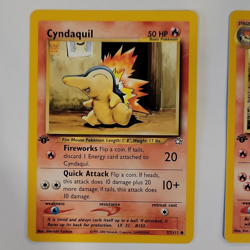 Pokemon TCG Neo Genesis Cyndaquil, Quilava 1st Edition Card Lot 2000 - Image 2