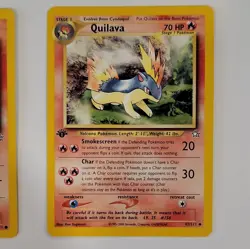 Pokemon TCG Neo Genesis Cyndaquil, Quilava 1st Edition Card Lot 2000 - Image 3