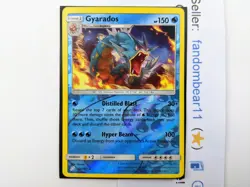 Gyarados REVERSE HOLO RARE card 30/214 Sun & Moon Team Up 2019 Dragon Pokemon - Image 3