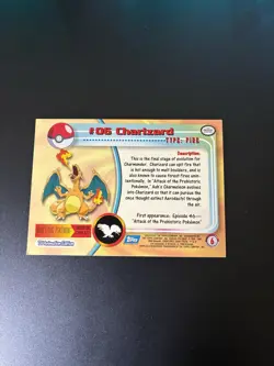Charizard 1999 Topps #06 Pokemon Card Blue Logo TV Animation Non Holo - Image 2
