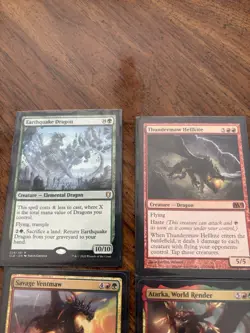 MTG Dragon Creature Cards Lot Of 4, Green And Red - Image 3