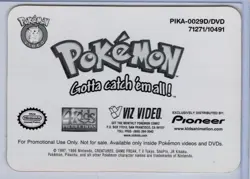 Pokemon Marill Lenticular Viz Video Promo 3D Card - PIKA-0029D/DVD VHS - Image 2