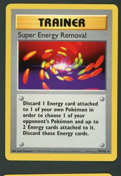 Pokemon Card - Super Energy Removal Base Set (Shadowless) 79/102 Rare NM - Image 1