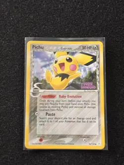 Pokemon Pichu 76/110 ex Holon Phantoms Holo Stamped Card 2006 delta species - Image 1