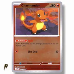 Charmander 011/094 - 2025 Phantasmal Flames Reverse Holo Pokemon Card - NM - Image 1