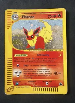 Pokemon Card-Flareon-Skyridge-ENG-H7/H32-Holo-NoCrystal-LP - Image 1