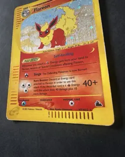 Pokemon Card-Flareon-Skyridge-ENG-H7/H32-Holo-NoCrystal-LP - Image 2