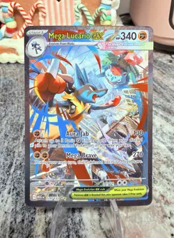 Mega Lucario Ex Alternate Art 179/132 Mega Evolution Secret Rare Pokemon Card NM - Image 1