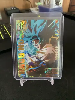 Dragon Ball Z 2022 Heroes Super Saiyan Blue Goku Gold Foil Card SC-CP-0013 - Image 1