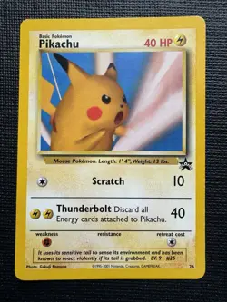 Pikachu Black Star Promo #26 Pokemon Snap Photo Pikachu WOTC 2001 LP - Image 1