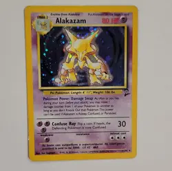 Pokemon Alakazam 001/130 Base Set 2 Holo Rare Stage 2 Card Pokemon TCG - Image 1