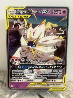 Pokemon Solgaleo & Lunala GX TAG TEAM Ultra Rare Holo 75/236 Sm-Cosmic Eclipse - Image 1