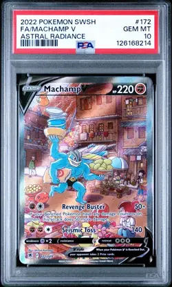 PSA 10 Machamp V 172/189 Astral Radiance Alt Art Graded Pokemon Card GEM MINT - Image 1