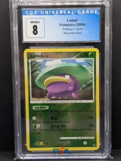 Lotad (Shiny) SH4-12 Platinum Reverse Holo Rare Pokemon TCG CGC 9 graded - Image 1