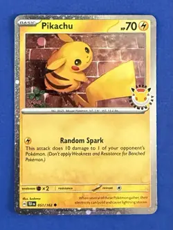 Pikachu 51/162 Stamped 2026 Pokemon Day 30th Anniversary Promo NM - Image 1