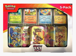 Costco Pokemon Scarlet & Violet 151 Mini Tin 5-pack (Meowth) Sealed New - Image 1