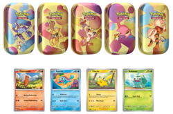 Costco Pokemon Scarlet & Violet 151 Mini Tin 5-pack (Meowth) Sealed New - Image 2