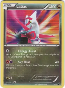 Latias 9/20 Holo R Dragon Vault LP Pokemon - Image 1