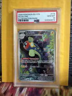 Pokemon PSA 10 Gem Mint Black Bolt Illustration Rare Eelektrik 114/086 - Image 1