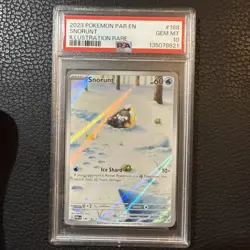 PSA 10 Pokemon TCG Snorunt SV04 Paradox Rift Illustration Rare Holo 188/182 - Image 1
