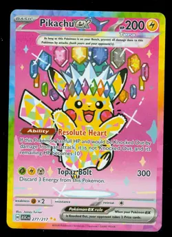 Pokemon PIKACHU EX 277/217 - Ascended Heroes - SPECIAL ILLUSTRATION RARE - MINT - Image 1