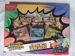 Pokemon Mega Evolution Ascended Heroes Deluxe Pin Box Chikorita Tepig Totodile - Image 1