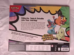 Pokemon Mega Evolution Ascended Heroes Deluxe Pin Box Chikorita Tepig Totodile - Image 2