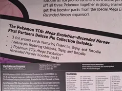 Pokemon Mega Evolution Ascended Heroes Deluxe Pin Box Chikorita Tepig Totodile - Image 3