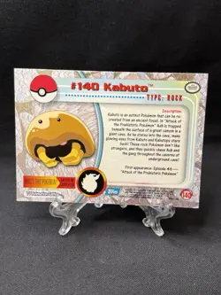 Topps 2000 Pokemon Series 2 #140 Kabuto TV Animation Edition Blue Logo NM - Image 2