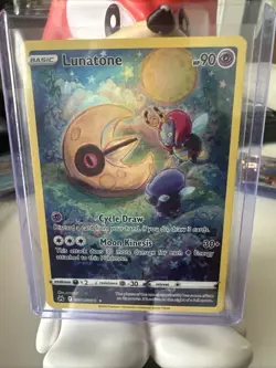 Lunatone GG11/GG70 Holo Rare Full Art Pokemon Crown Zenith Galarian Gallery - Image 1
