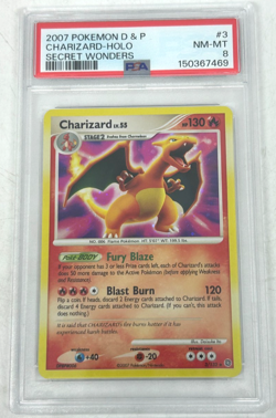 2007 Pokemon Diamond & Pearl Charizard Holo #3 PSA 8 with Swirl - (N) #75M - Image 1