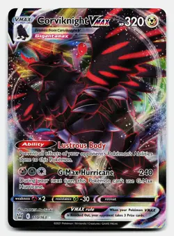 CORVIKNIGHT VMAX BATTLE STYLES 110/163 NM VMAX RARE POKEMON - Image 2