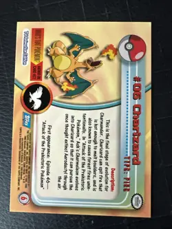 Charizard #6 1999 Topps Pokemon T.V. Animation TV LP/MP - Image 2