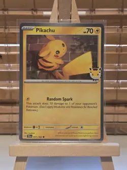 Pikachu Stamped Promo (051/162) [Cosmos Holo] (NM) - Pokemon - Pokemon Day 30th - Image 1
