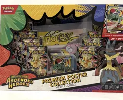 Pokemon TCG Ascended Heroes Premium Poster Collection Mega Lucario New Sealed - Image 1