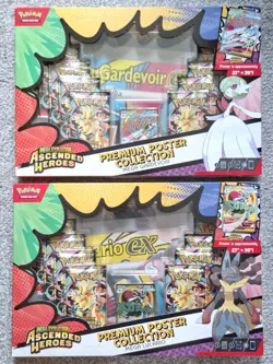 Pokemon TCG: Ascended Heroes Premium Poster Collection Mega Gardevoir + Lucario - Image 1