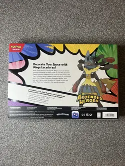 Pokemon TCG Ascended Heroes Premium Poster Collection Mega Lucario - Sealed ✅ - Image 3