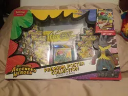 Pokemon TCG Sealed Ascended Heroes Mega Lucario Premium Poster Collection - Image 1