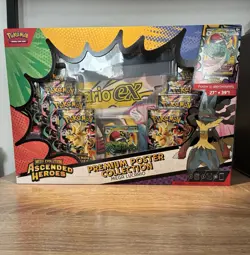 Pokemon TCG Ascended Heroes Mega Lucario Premium Poster Collection New & Sealed - Image 1