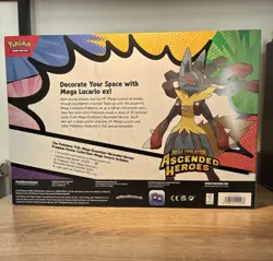 Pokemon TCG Ascended Heroes Mega Lucario Premium Poster Collection New & Sealed - Image 2