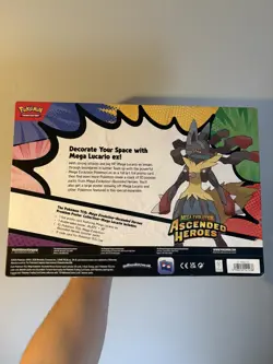 Pokemon TCG Ascended Heroes Mega Lucario Premium Poster Collection New - Image 2