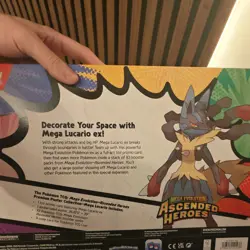 Pokemon TCG Ascended Heroes Premium Poster Collection Mega Lucario New Sealed - Image 2