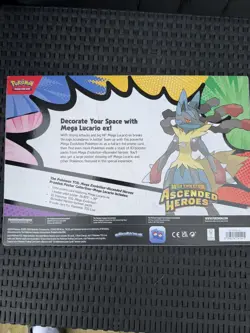 Pokemon TCG: Ascended Heroes Premium Poster Collection Mega Lucario New/Sealed - Image 4