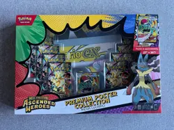 Pokemon TCG Ascended Heroes Premium Poster Collection Mega Lucario New/Sealed - Image 1