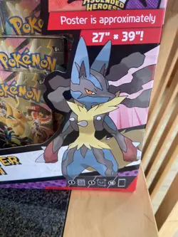 Pokemon TCG Ascended Heroes Premium Poster Collection Mega Lucario New/Sealed - Image 5