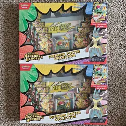 2 Pokemon TCG Ascended Heroes Mega Lucario Premium Poster Collection Kit 2x - Image 1
