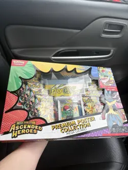 Pokemon TCG Ascended Heroes Premium Poster Collection Mega Lucario *DAMAGED* - Image 1
